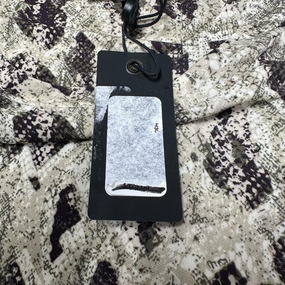 Rag & Bone NWT Poppy Draped Mini Dress Animal Print Size S Long Sleeve Snakeskin - Picture 7 of 12